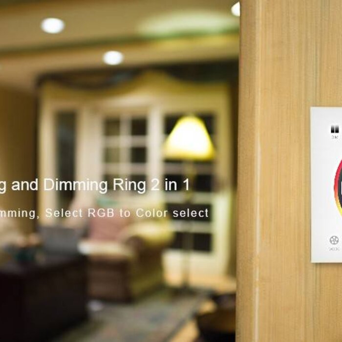 LED RGB muurdimmer met touch-panel Wit