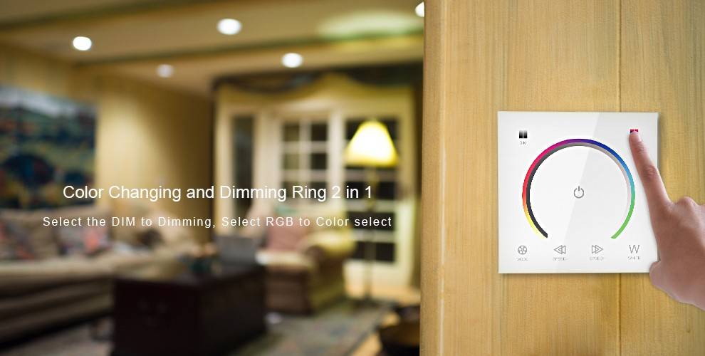 Wall-mount RGB Controller with touch panel White