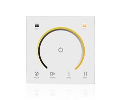 Wall-mount CCT Dual Color Controller with touch panel White