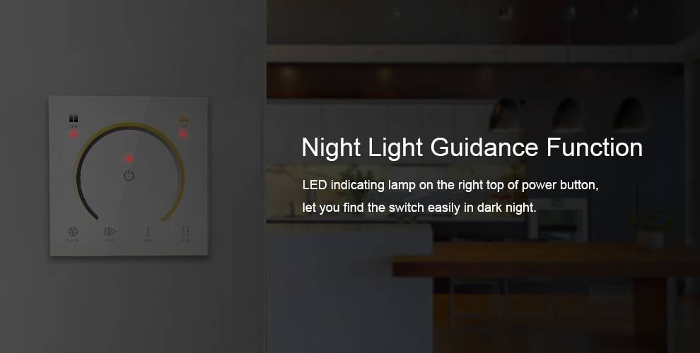 LED CCT Kleurtemperatuur muurdimmer met touch-panel Wit