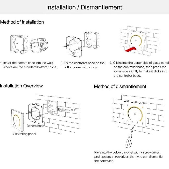 Controlador CCT / Dual Color para montaje en pared Blanco