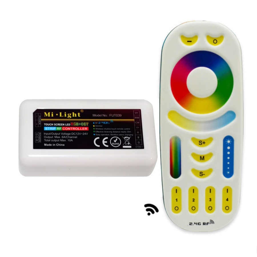 Miboxer Controlador RGB-CCT con mando a distancia de 4 zonas