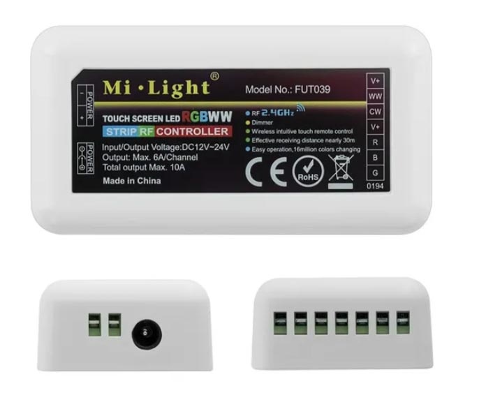 Miboxer RGB-CCT Controller with 4-zone Remote Control