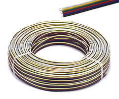 Fil électrique (RGBCCT, 6 veines) par mètre