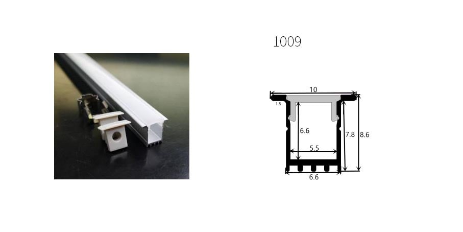 Aluminium profiel 1009 - 1 Meter