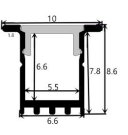 Aluminium profiel 1009 - 1 Meter