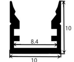 Aluminium profiel 1010 - 1 Meter