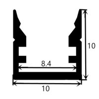 Aluminium profiel 1010 - 1 Meter