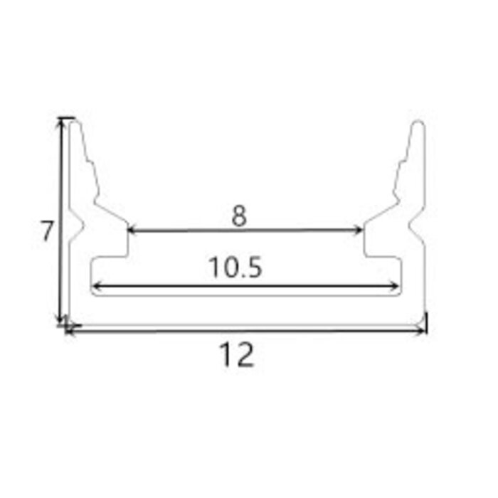 Aluminiumschiene 1208 - 1 Meter