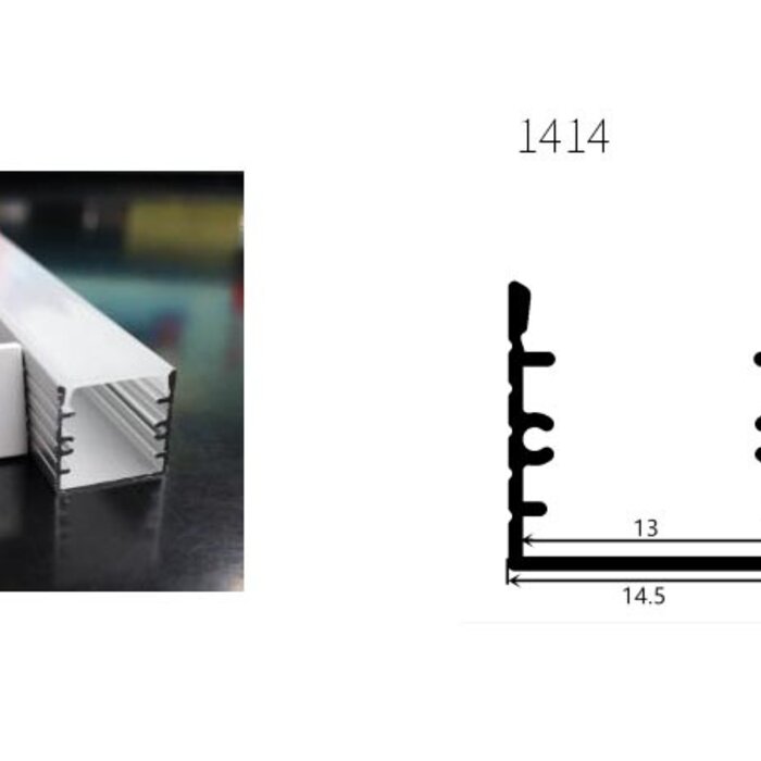 Aluminium profile 1414 - 1 Meter
