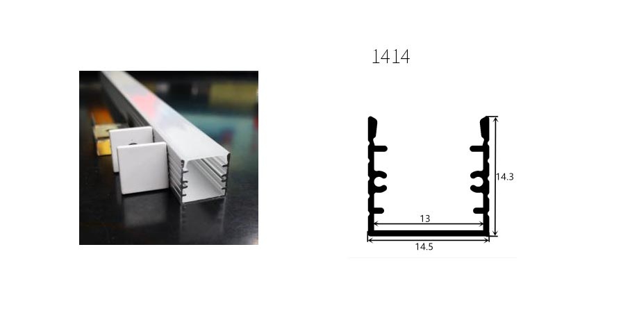 Profilo in alluminio 1414 - 1 Metro