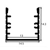 Aluminiumschiene 1414 - 1 Meter