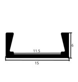 Aluminium profiel 1506 - 1 Meter