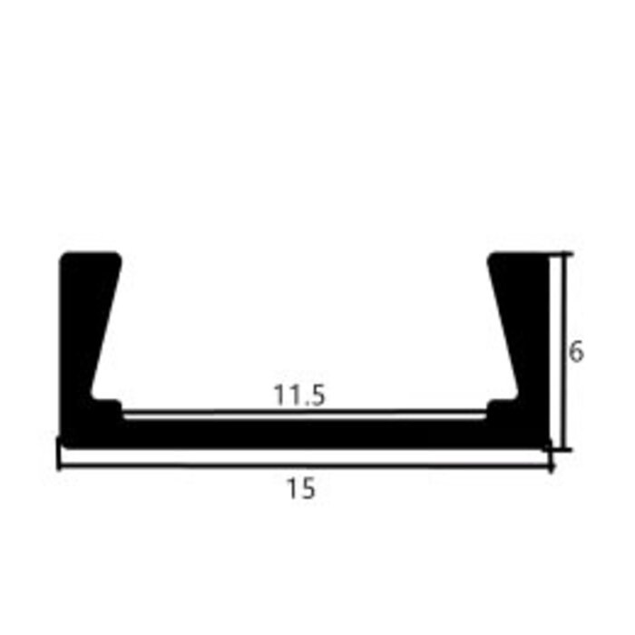 Perfil de aluminio 1506 - 1 Metro