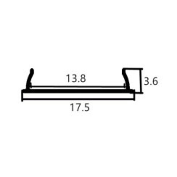 Aluminium profile 1806 - 1 Meter