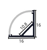 Corner Mount Aluminium profile 1616A - 1 Meter