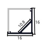 Corner Mount Aluminium profile 1616B - 1 Meter