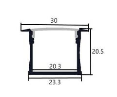 Profilo in alluminio 3020 - 1 Metro