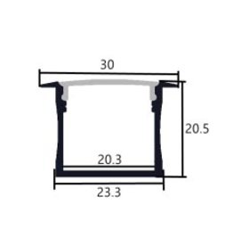 Aluminium profile 3020 - 1 Meter