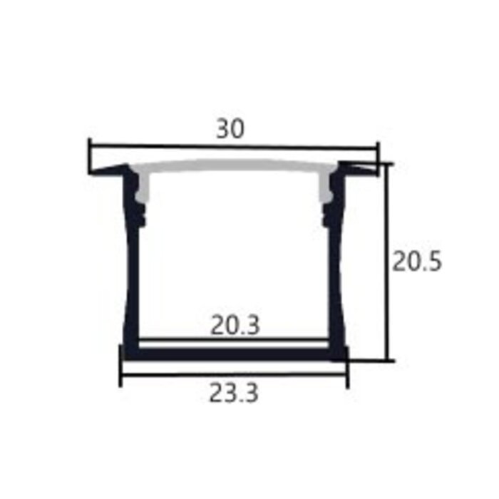 Profilo in alluminio 3020 - 1 Metro