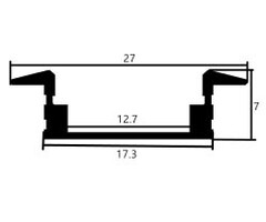 Aluminiumschiene 2507 - 1 Meter