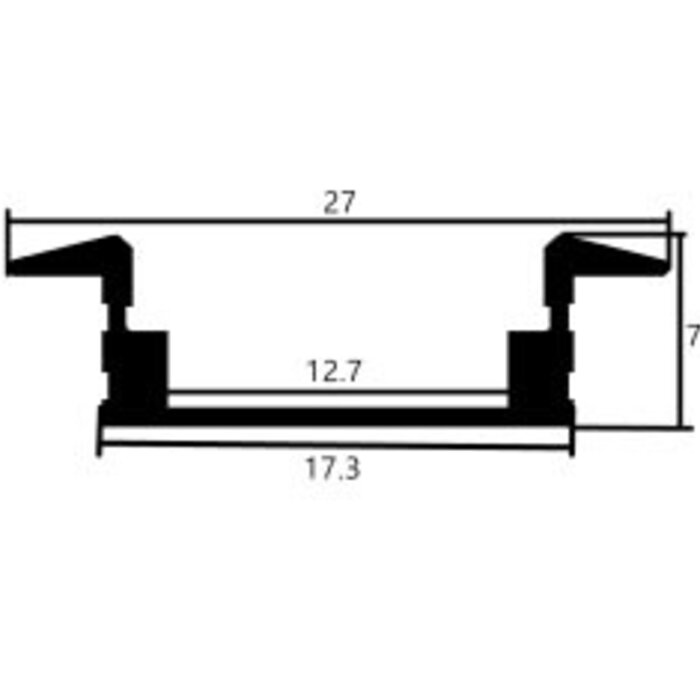 Aluminium profile 2507 - 1 Meter