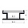 Aluminium in-ground recessed profile 1908 - 1 Meter
