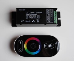 RGB Controller with touch-wheel remote Black - 6 Key