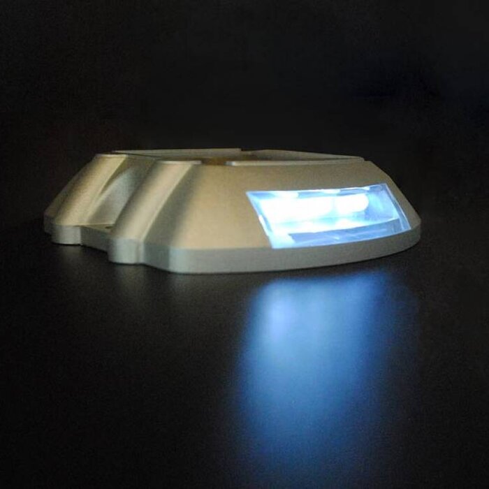Solar road stud with LEDs - Cat's eye solar powered