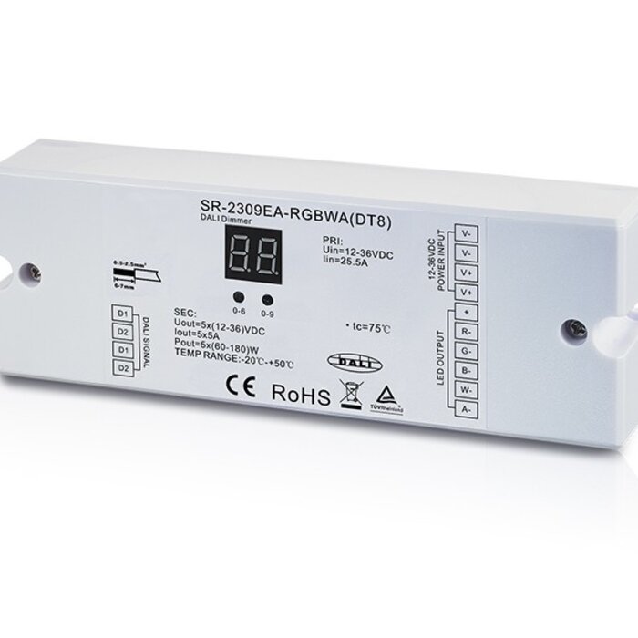 DALI DT8 RGBWA LED Dimmer SR-2309EA-RGBWA
