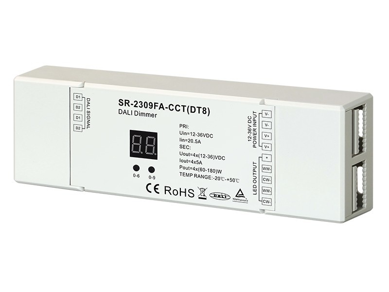 DALI DT8 einfarbige LED Streifen Controller SR-2309FA-DIM