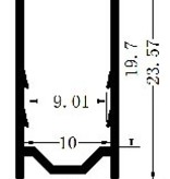 Aluminium profile 10x20 for RGBW Neon - 1 Meter