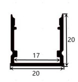 Aluminiumschiene 2020 - 1 Meter