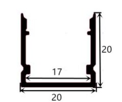 Profil en aluminium 2020 - 1 mètre