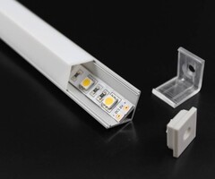 Profil en aluminium 1 mètre angulaire carré - 45 degrés