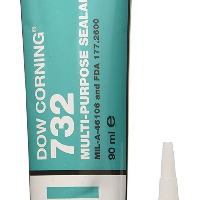 Dow Corning 732 Sellador de silicona RTV transparente Tubo de 90 ml