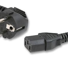 Netzkabel Euro geerdet schwarz