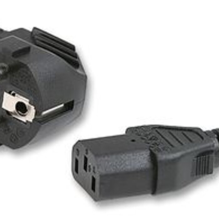 Power cord Euro Grounded Black