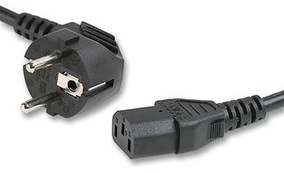 Power cord Euro Grounded Black