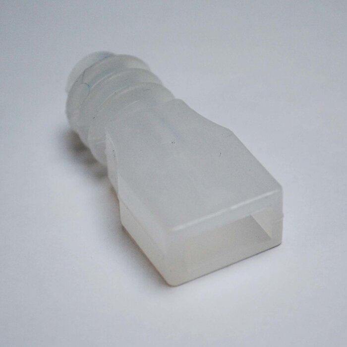 Tapa de extremo con alivio de tensión para tira LED flexible impermeable