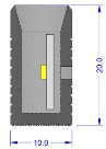 Tapa de extremo final para Neon Flex RGBW IP67 Con entrada de cable