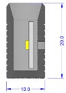 Tappo di chiusura per Neon Flex RGBW IP67 Con ingresso cavo