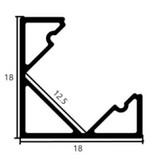 Corner Mount Aluminium profile 1818 - 1 Meter