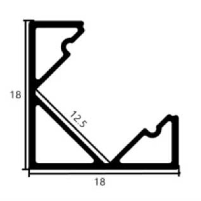 Profilo in alluminio angolare 1818 - 1 Metro