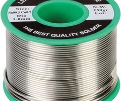 Stagno per saldatura senza piombo 250 grammi 1mm
