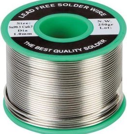 Soldeertin loodvrij 250 gram 1mm