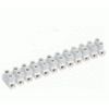 Bornier blanc 2,5mm² bande de 12 pièces