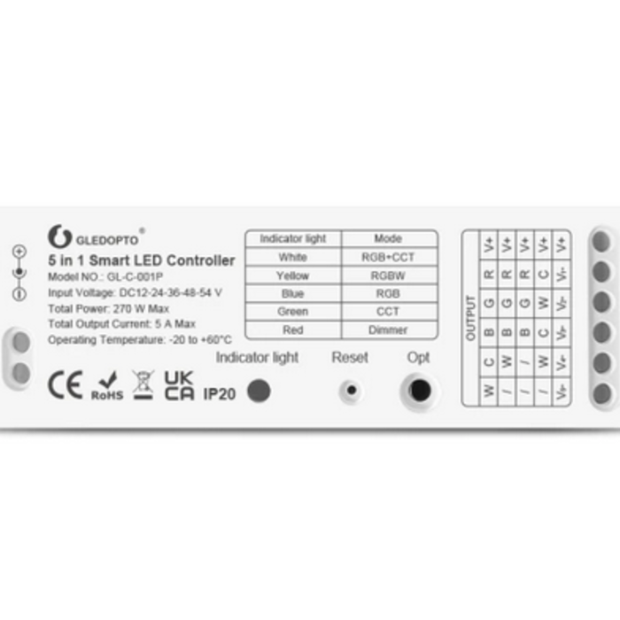 Gledopto Zigbee 5-in-1 LED Strip Controller Zigbee 3.0