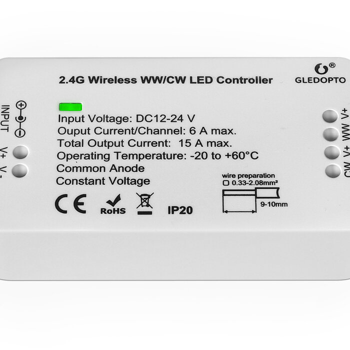 Contrôleur Dual Color Zigbee Gledopto