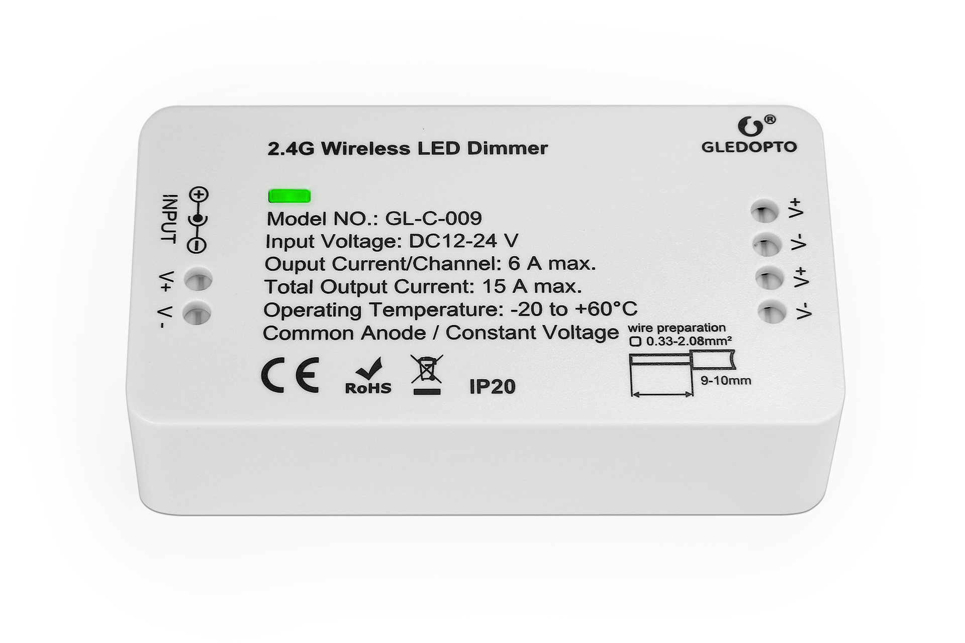 Contrôleur monochrome Zigbee Gledopto